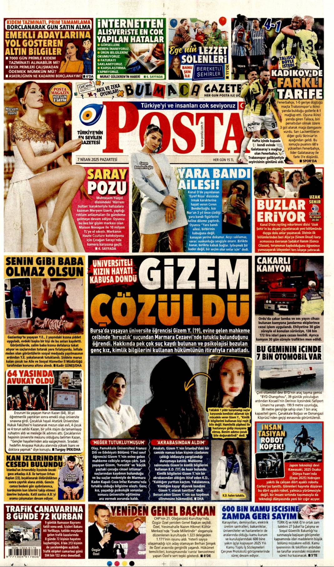 Amerika'ya 2.6 milyon dolar kaçırdı: 7 Nisan gazete manşetleri 11