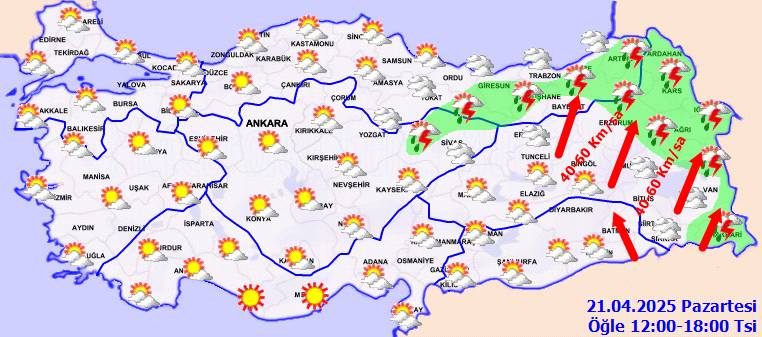 Meteoroloji'den o bölgeler için uyarı geldi: Yurtta hava nasıl, Pazartesi hava nasıl olacak, Bugün hava nasıl? 9