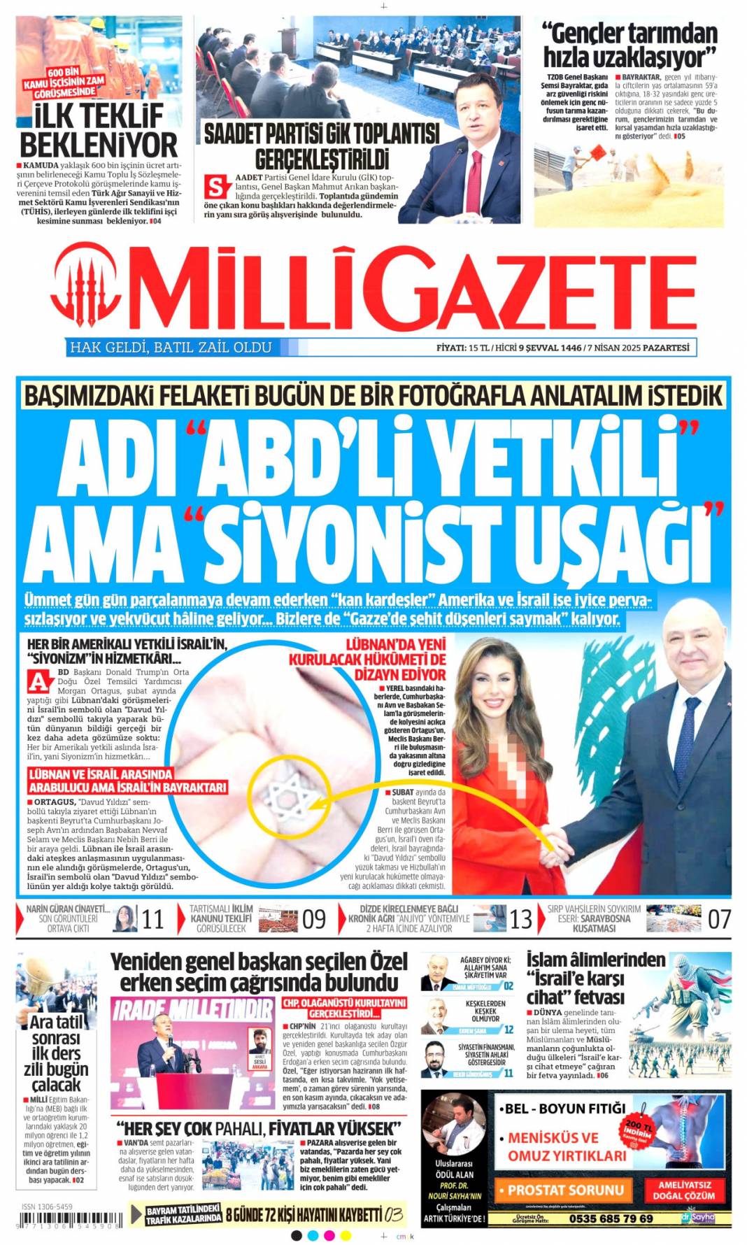 Amerika'ya 2.6 milyon dolar kaçırdı: 7 Nisan gazete manşetleri 12