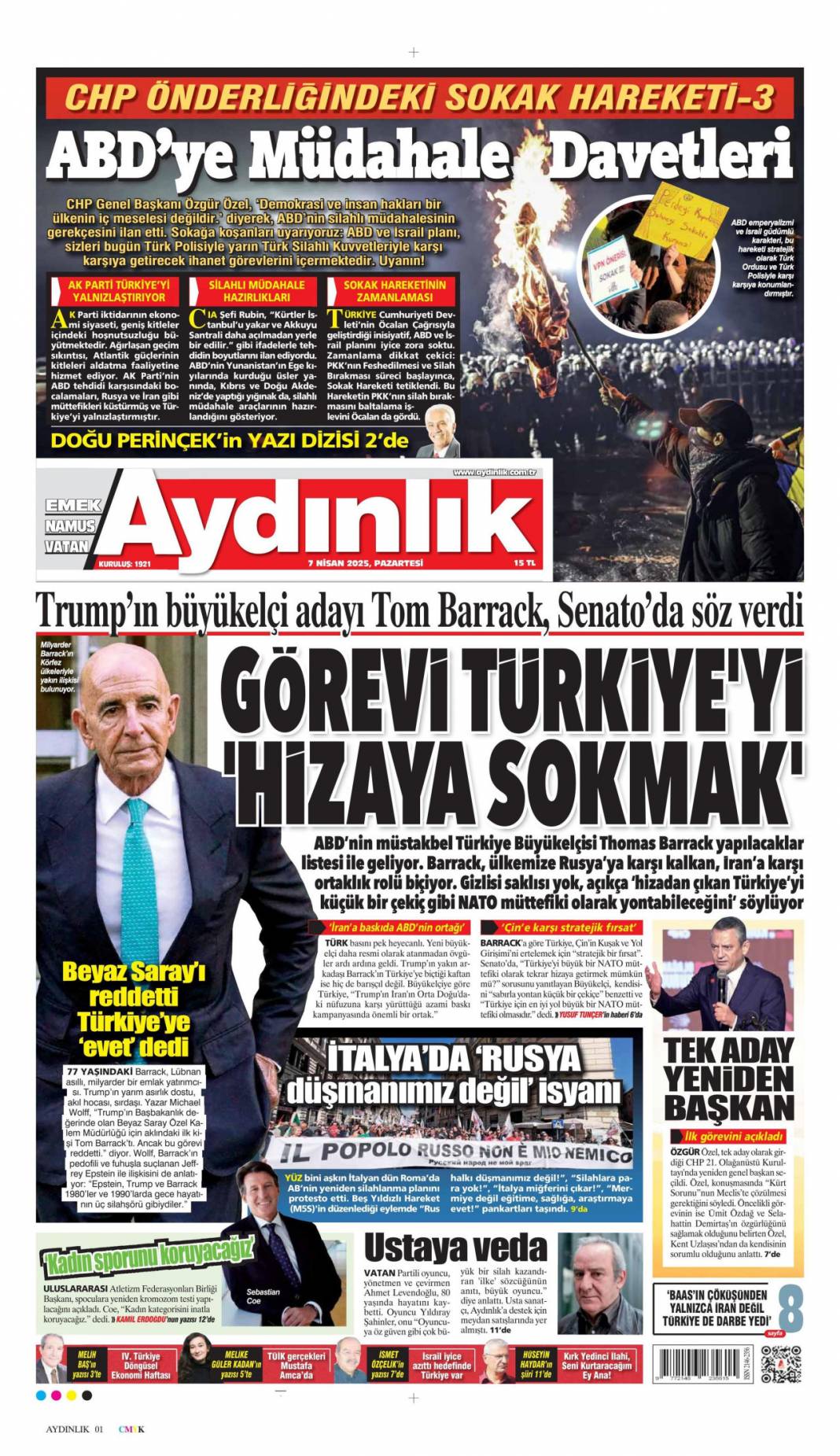 Amerika'ya 2.6 milyon dolar kaçırdı: 7 Nisan gazete manşetleri 13