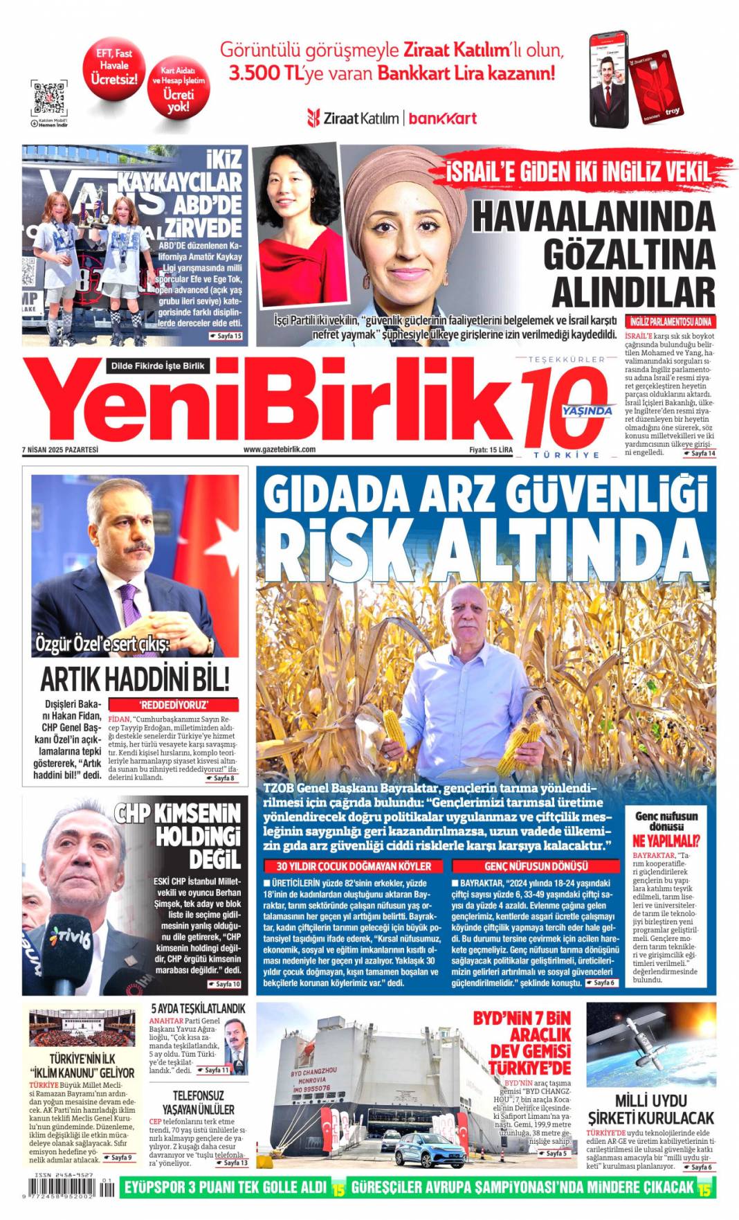 Amerika'ya 2.6 milyon dolar kaçırdı: 7 Nisan gazete manşetleri 14