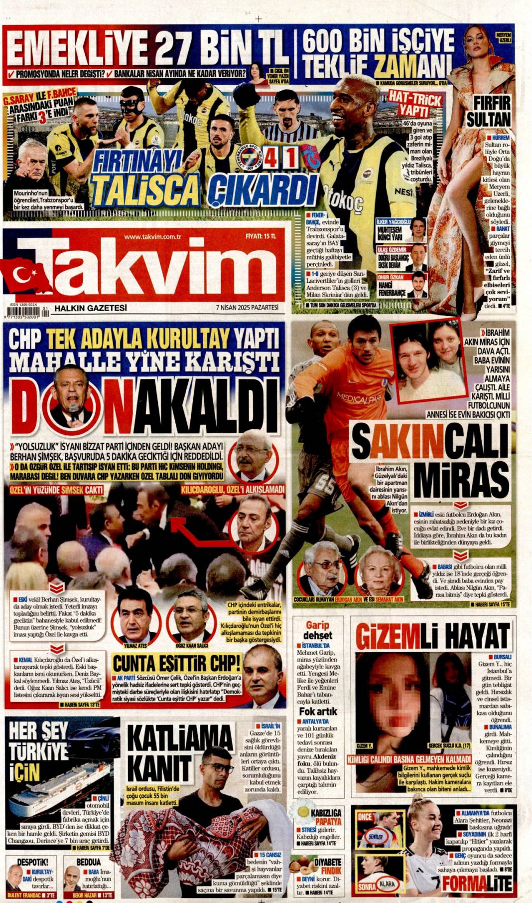 Amerika'ya 2.6 milyon dolar kaçırdı: 7 Nisan gazete manşetleri 16