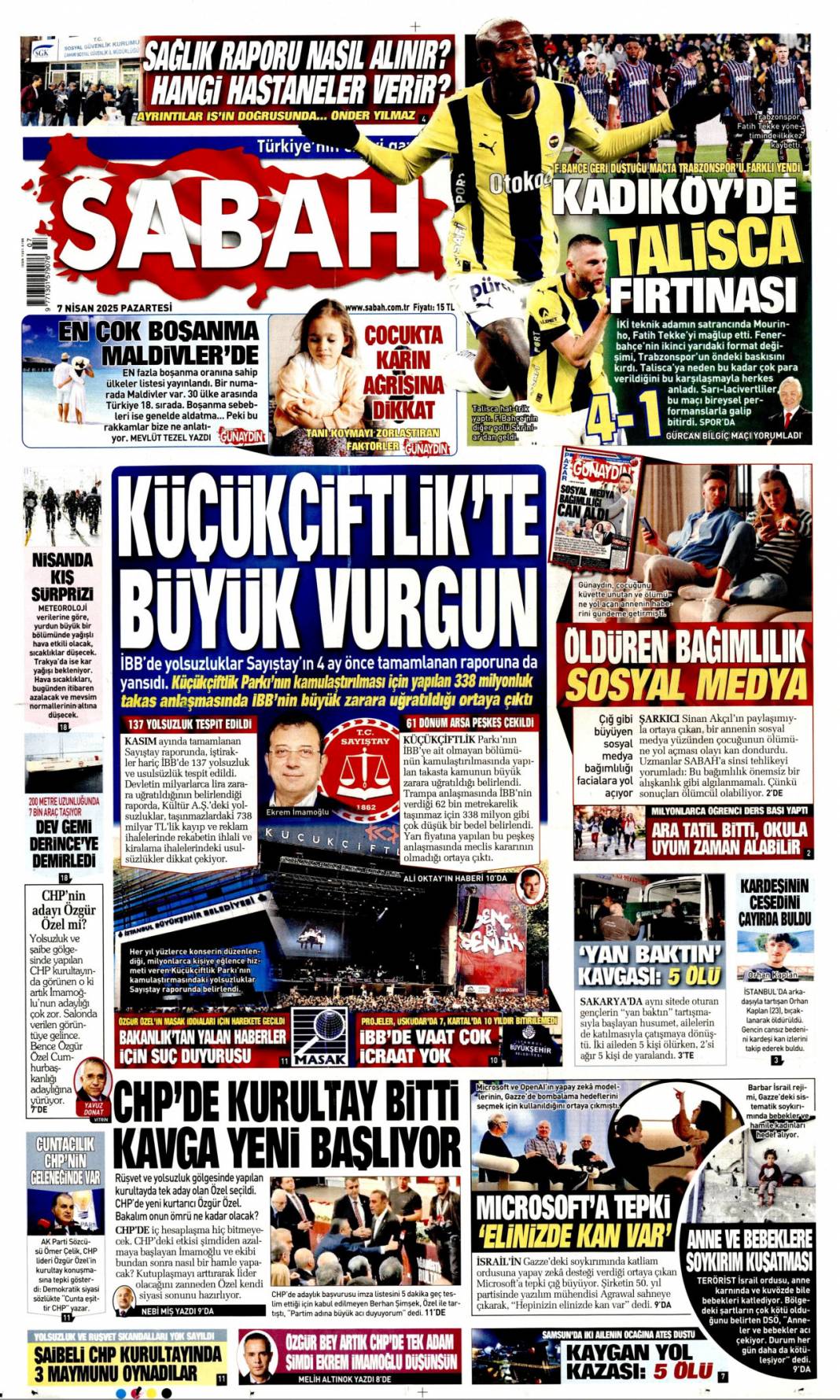 Amerika'ya 2.6 milyon dolar kaçırdı: 7 Nisan gazete manşetleri 3