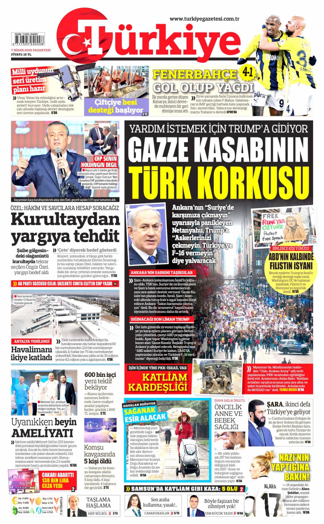 Amerika'ya 2.6 milyon dolar kaçırdı: 7 Nisan gazete manşetleri 1