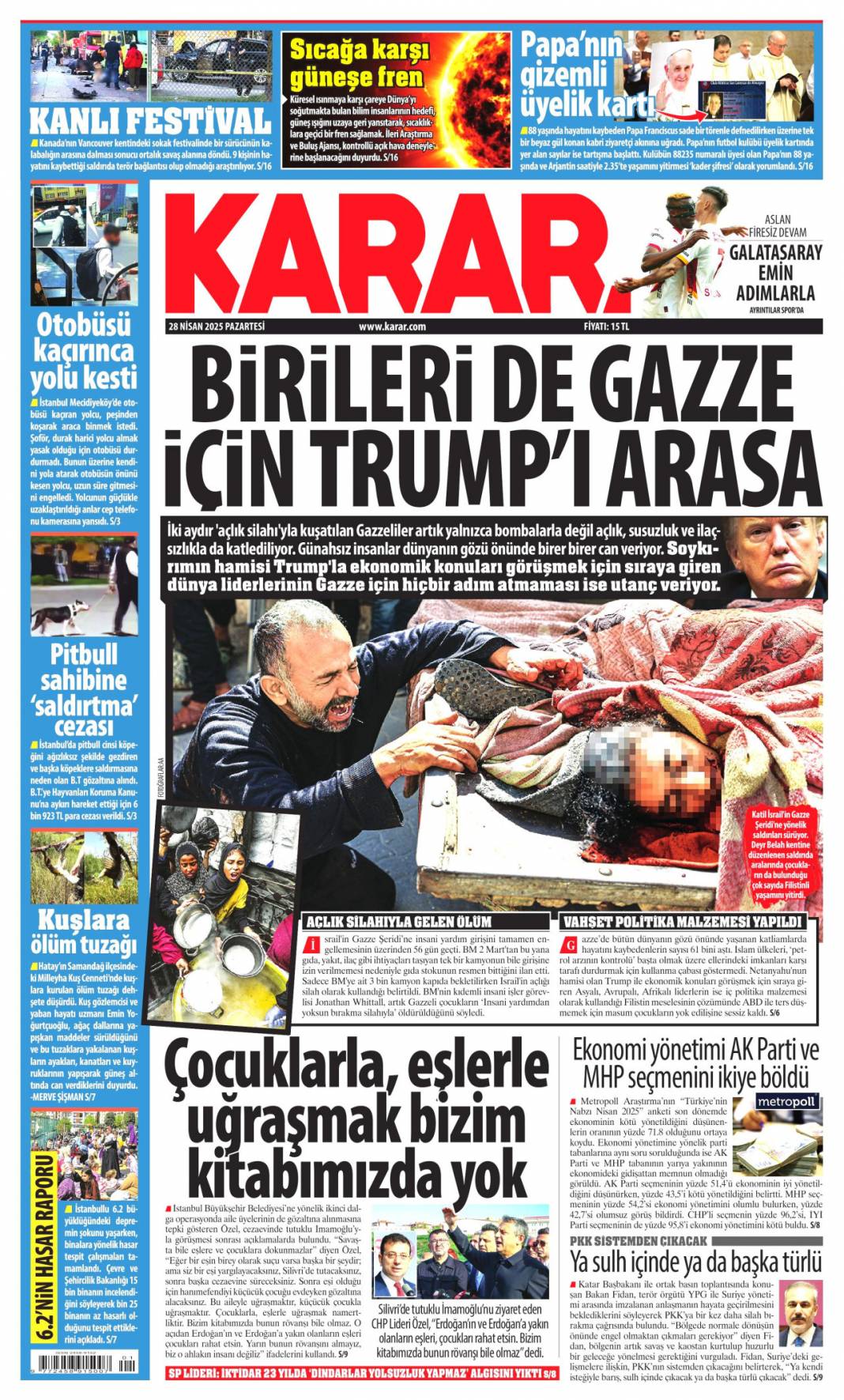 Valizlerde ne vardı? Jammer soruları: 28 Nisan gazete manşetleri 6