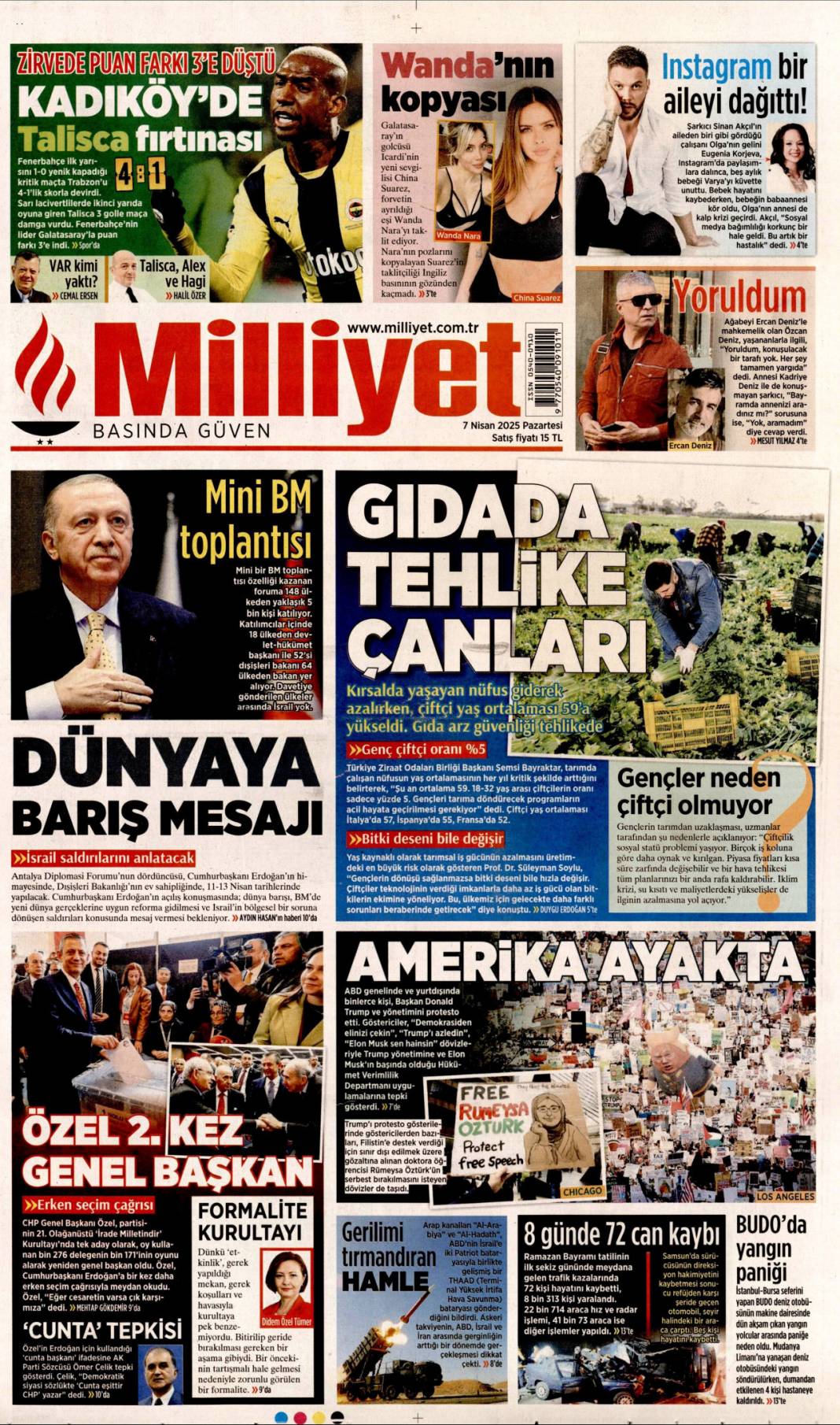 Amerika'ya 2.6 milyon dolar kaçırdı: 7 Nisan gazete manşetleri 9