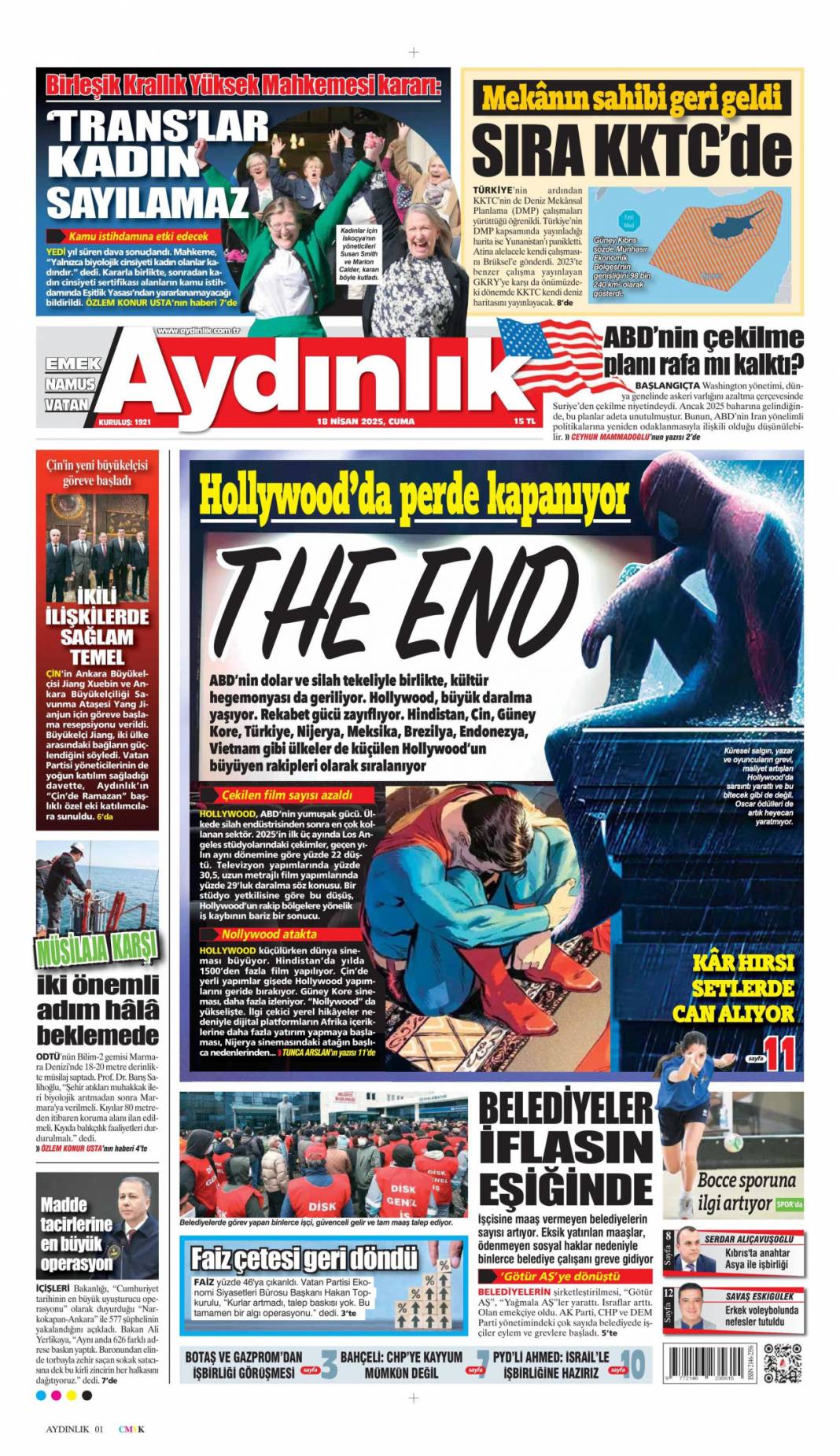 Yalan gecede kim kazandı? 18 Nisan Cuma gazete manşetleri 10