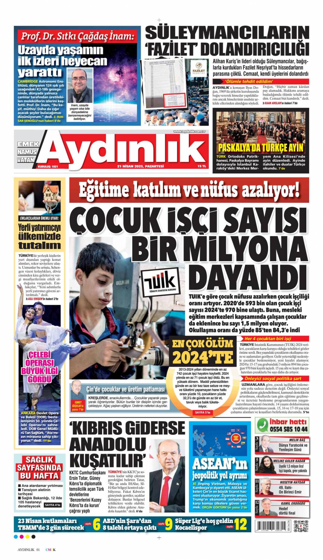 Ruhsata villa, iskana 4 daire: Dört nala rüşvet! 21 Nisan 2025 Pazartesi, Gazete manşetleri 10