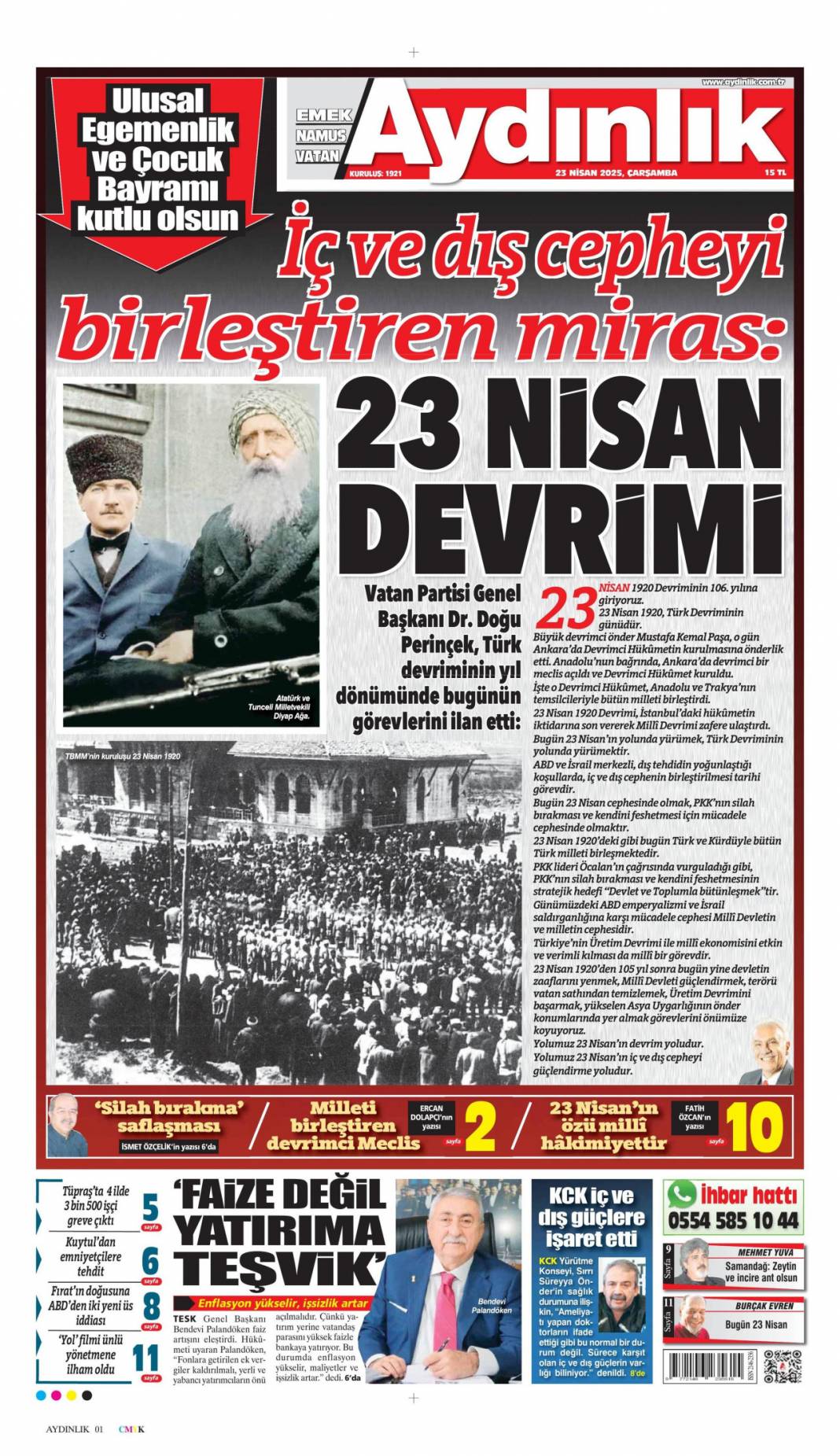 PKK'yı fesih bu ay sonu! 23 Nisan 2025 Çarşamba gazete manşetleri 7