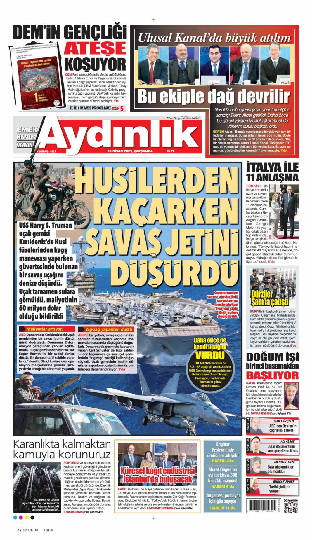 İtalya ile hedef 40 milyar dolar: 30 Nisan 2025 Çarşamba gazete manşetleri 6