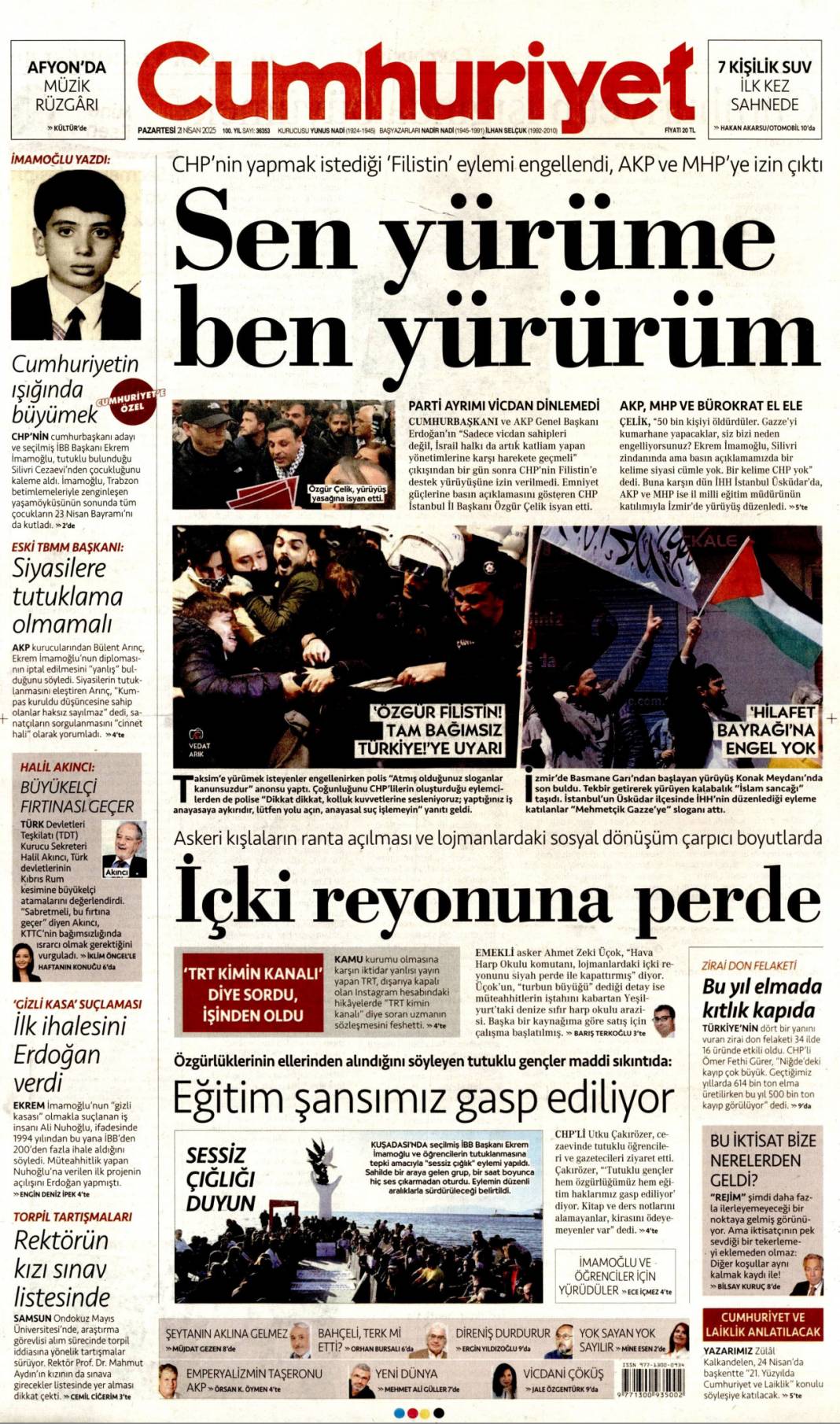 Ruhsata villa, iskana 4 daire: Dört nala rüşvet! 21 Nisan 2025 Pazartesi, Gazete manşetleri 7