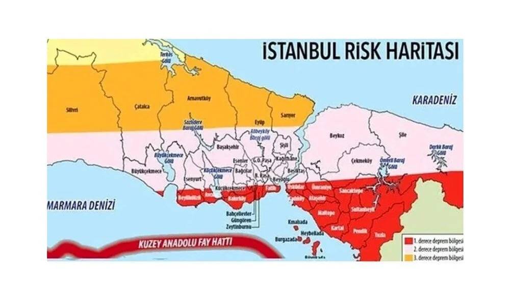İstanbul'un deprem riski en yüksek ilçeler açıklandı! İstanbul güncel ilçe ilçe deprem haritası 9