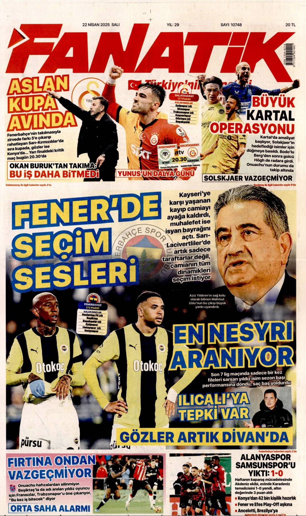 Küstah tehdide hodri meydan: 22 Nisan 2025 Salı, Güncel gazete manşetleri 18