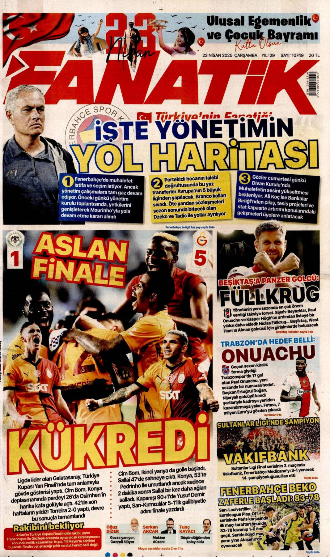 PKK'yı fesih bu ay sonu! 23 Nisan 2025 Çarşamba gazete manşetleri 17