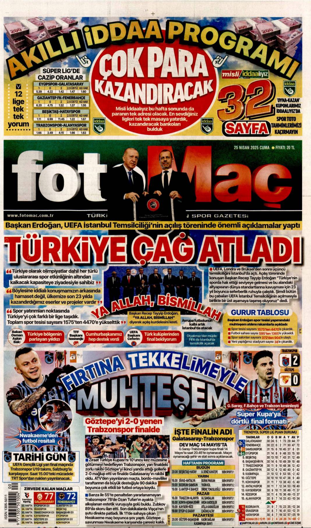 Taş üstüne taş koyma zamanı: 25 Nisan 2025 Cuma, gazete manşetleri 16