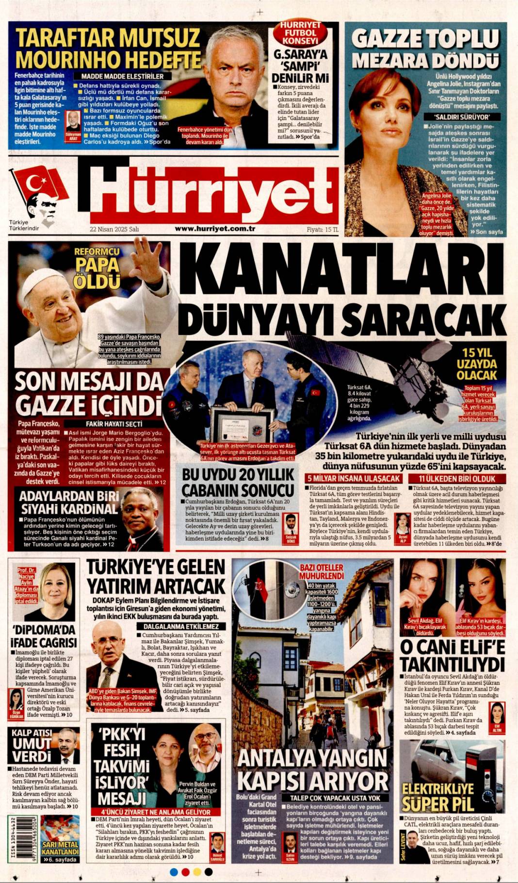 Küstah tehdide hodri meydan: 22 Nisan 2025 Salı, Güncel gazete manşetleri 2