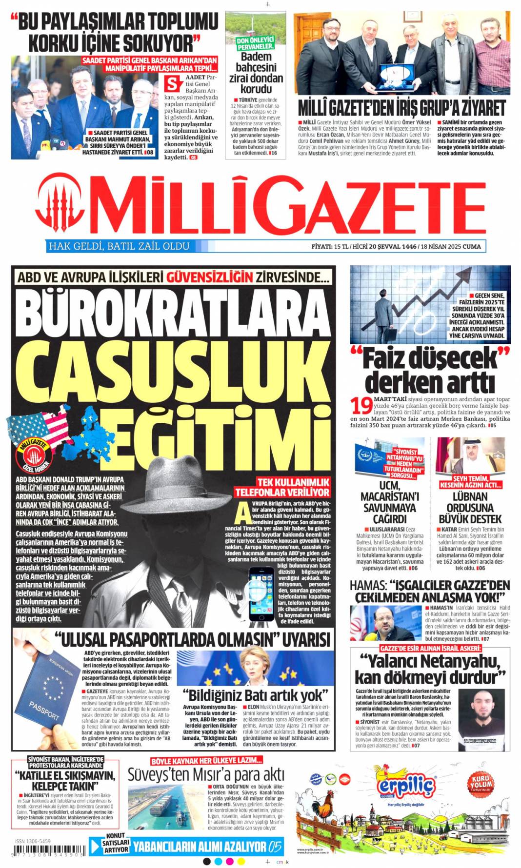 Yalan gecede kim kazandı? 18 Nisan Cuma gazete manşetleri 13
