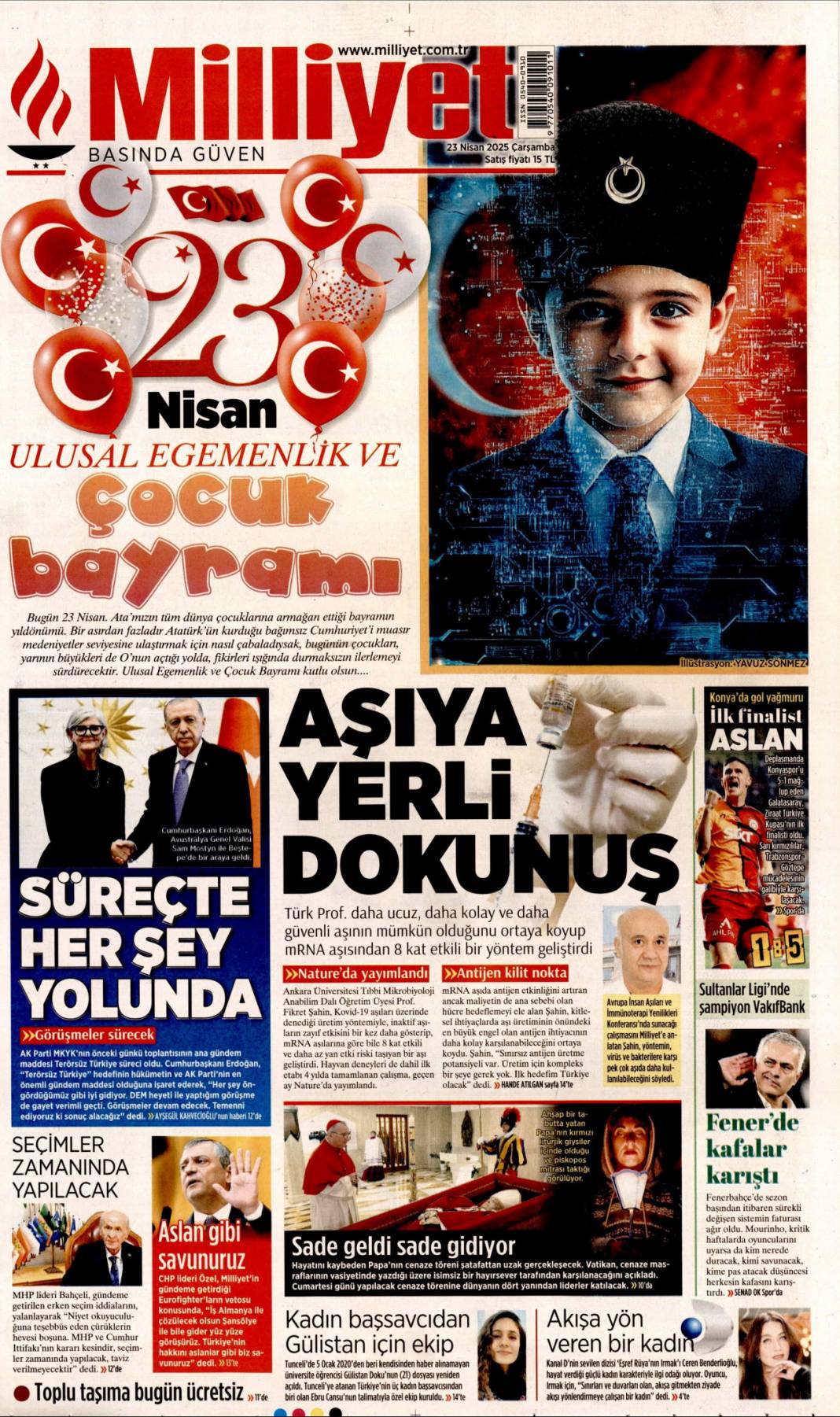 PKK'yı fesih bu ay sonu! 23 Nisan 2025 Çarşamba gazete manşetleri 3