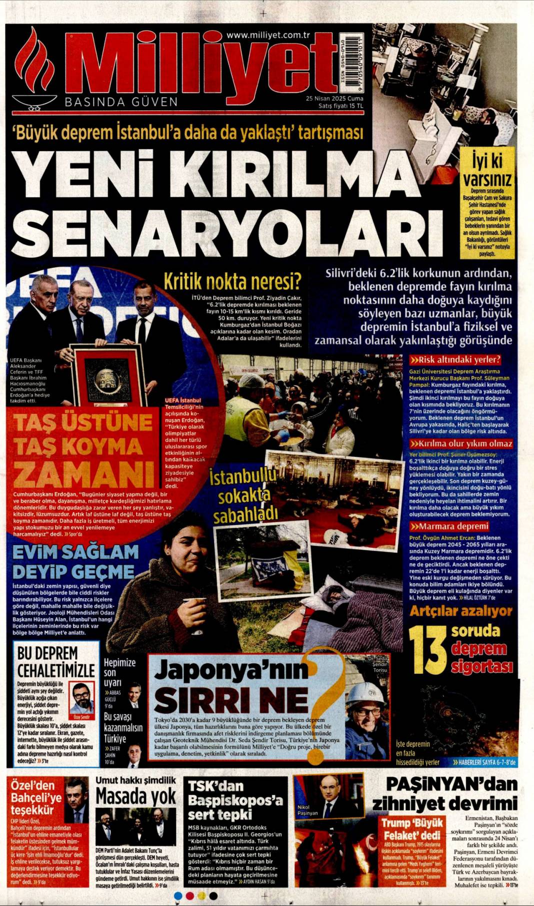 Taş üstüne taş koyma zamanı: 25 Nisan 2025 Cuma, gazete manşetleri 2