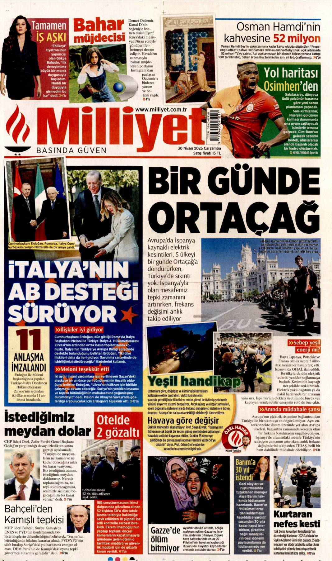 İtalya ile hedef 40 milyar dolar: 30 Nisan 2025 Çarşamba gazete manşetleri 4