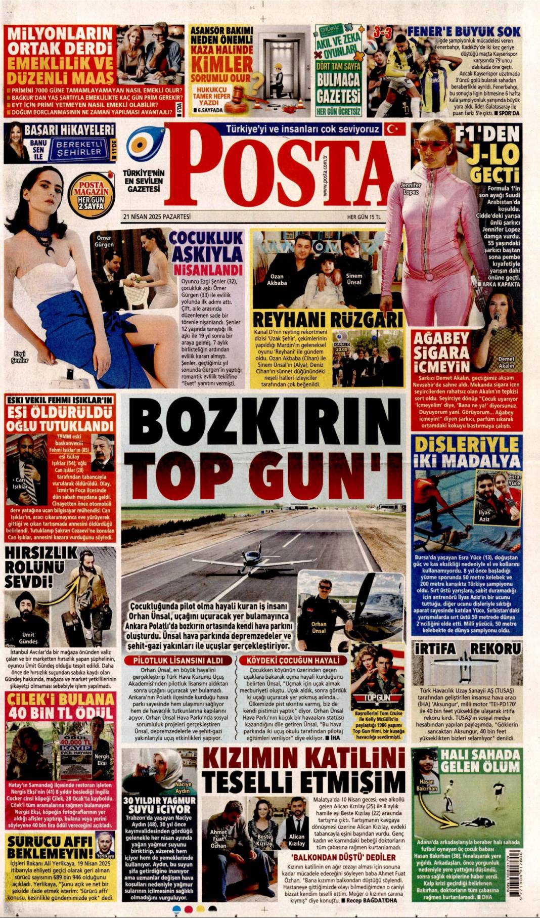 Ruhsata villa, iskana 4 daire: Dört nala rüşvet! 21 Nisan 2025 Pazartesi, Gazete manşetleri 13