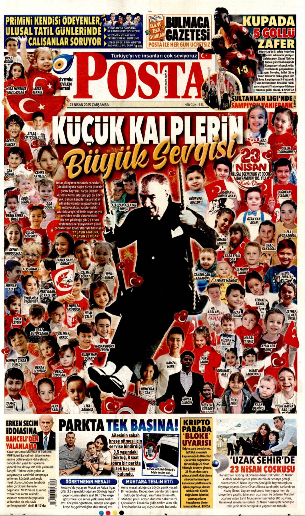 PKK'yı fesih bu ay sonu! 23 Nisan 2025 Çarşamba gazete manşetleri 10