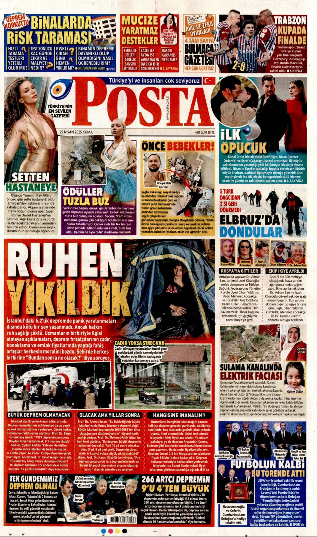 Taş üstüne taş koyma zamanı: 25 Nisan 2025 Cuma, gazete manşetleri 10