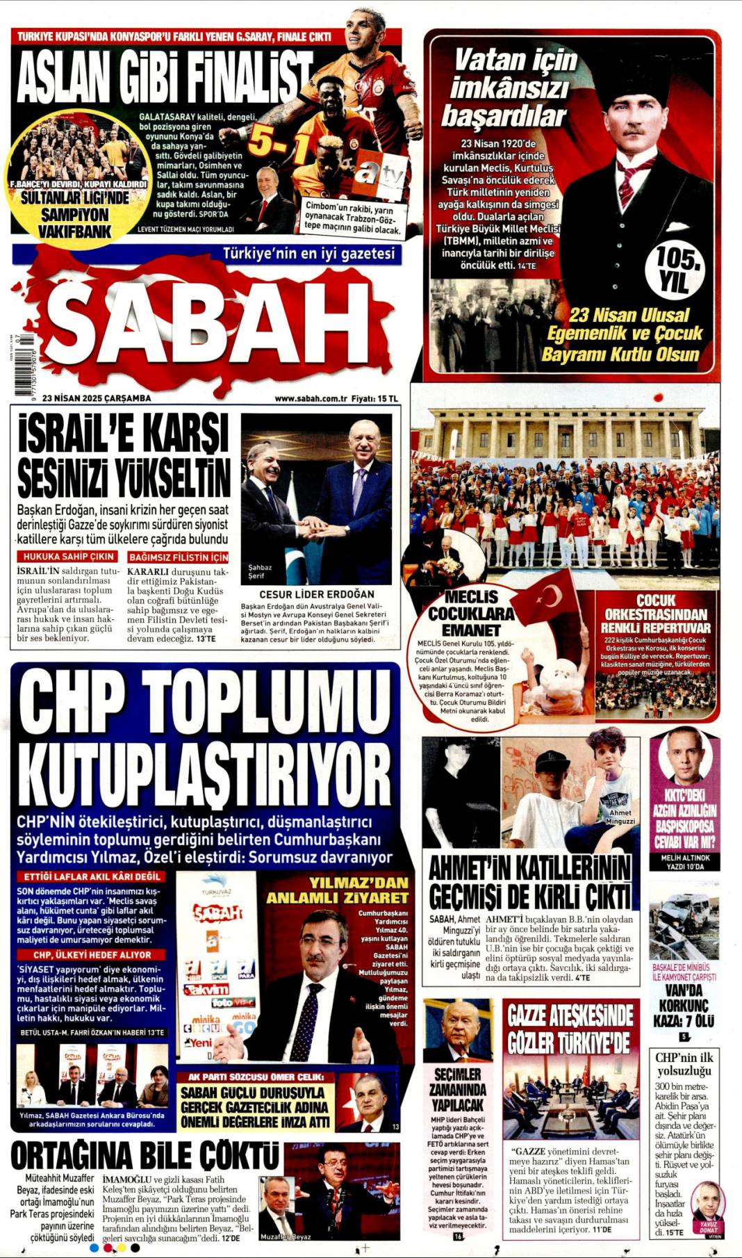 PKK'yı fesih bu ay sonu! 23 Nisan 2025 Çarşamba gazete manşetleri 2