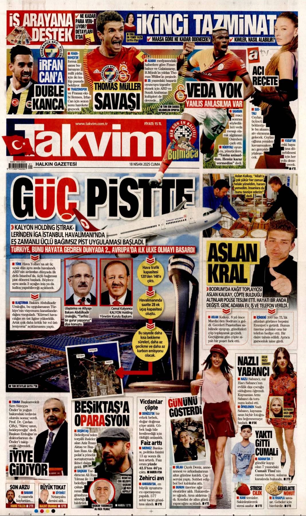 Yalan gecede kim kazandı? 18 Nisan Cuma gazete manşetleri 4