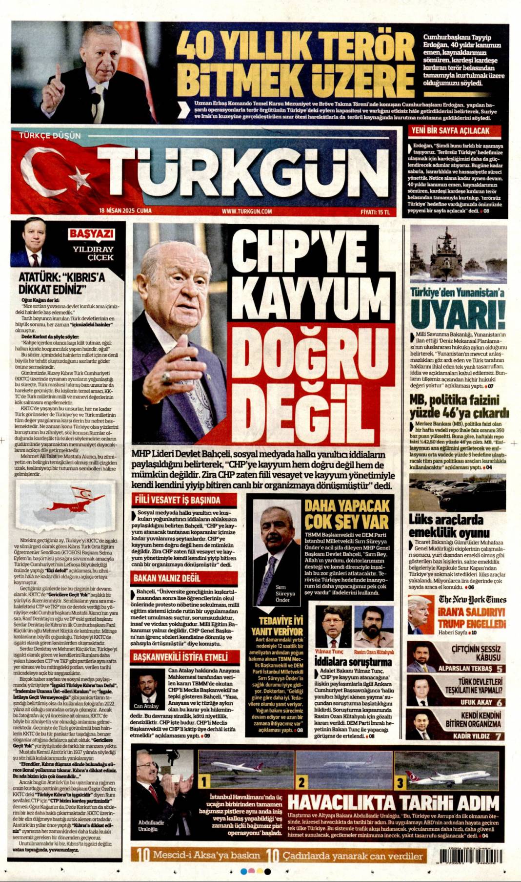 Yalan gecede kim kazandı? 18 Nisan Cuma gazete manşetleri 14