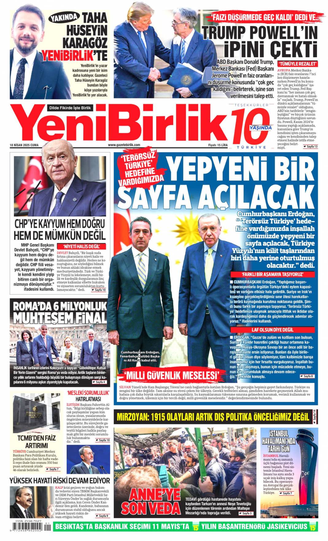 Yalan gecede kim kazandı? 18 Nisan Cuma gazete manşetleri 15