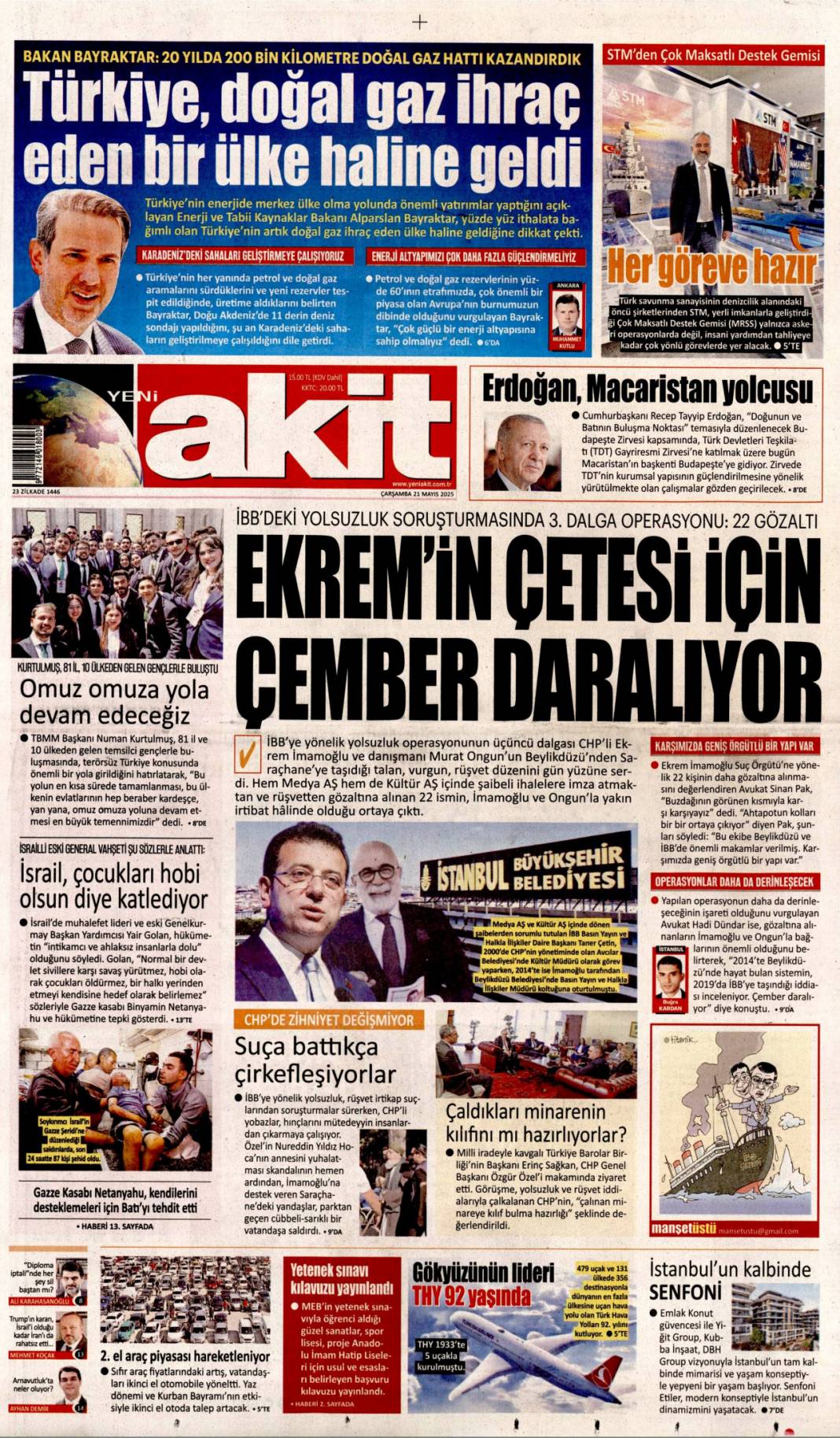 İnsanlık nerede? İsrail'i kim durduracak? 21 Mayıs 2025 gazete manşetleri 10