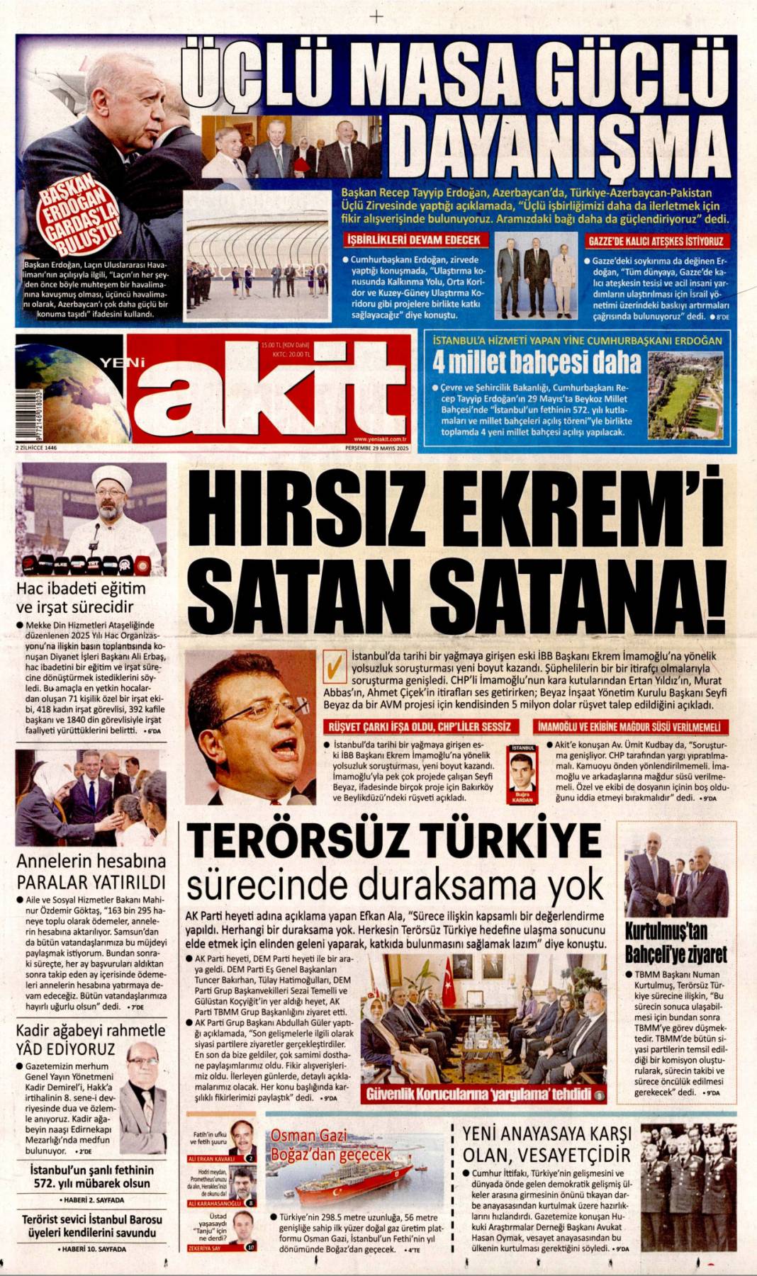 Hadi Açıkla! Maliyeden Nerden Buldun Sorusu: 29 Mayıs 2025 gazete manşetleri 10