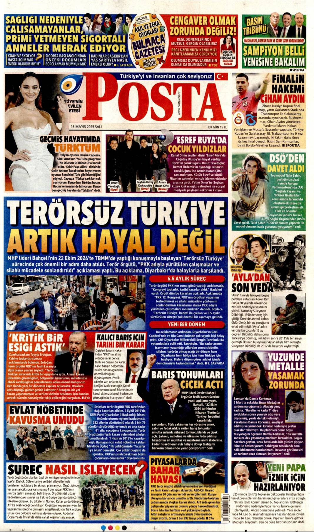 50 Yıllık terör devri kapandı! PKK kendini feshetti: 13 Mayıs gazete manşetleri 12