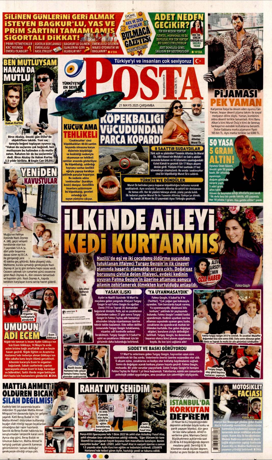 İnsanlık nerede? İsrail'i kim durduracak? 21 Mayıs 2025 gazete manşetleri 12