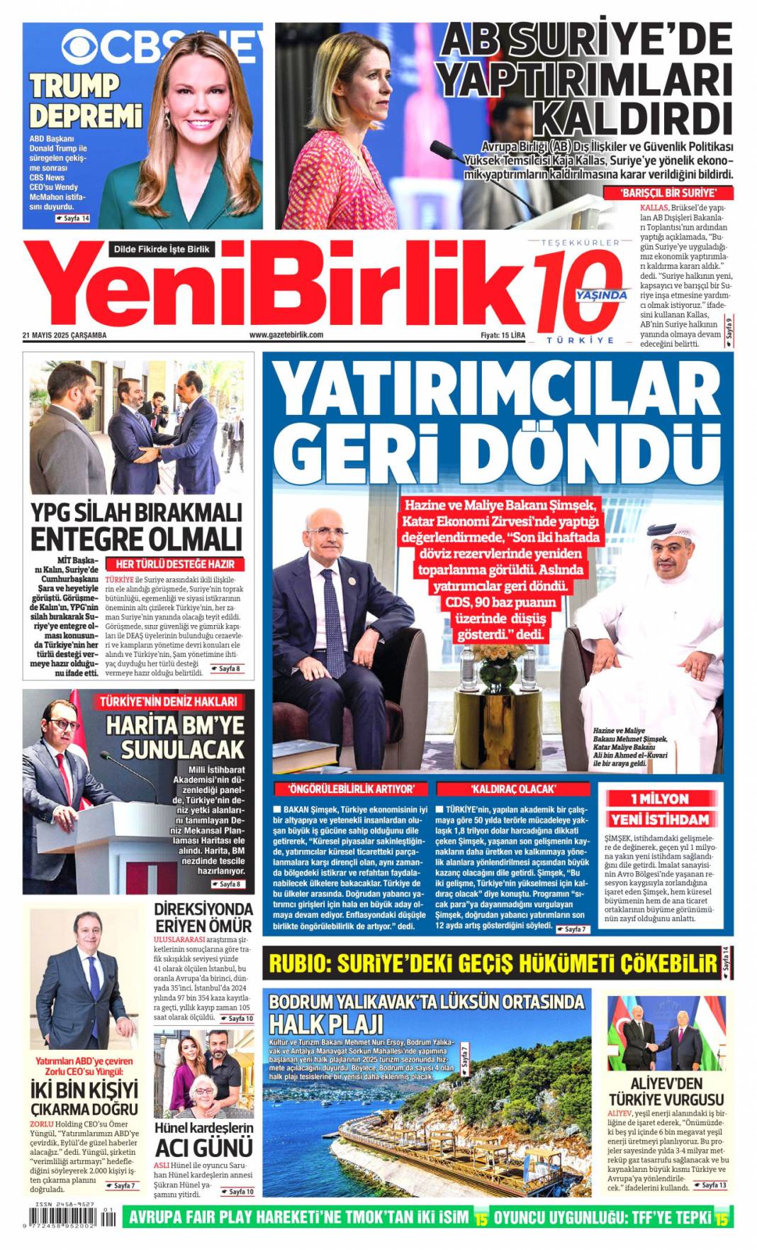 İnsanlık nerede? İsrail'i kim durduracak? 21 Mayıs 2025 gazete manşetleri 15