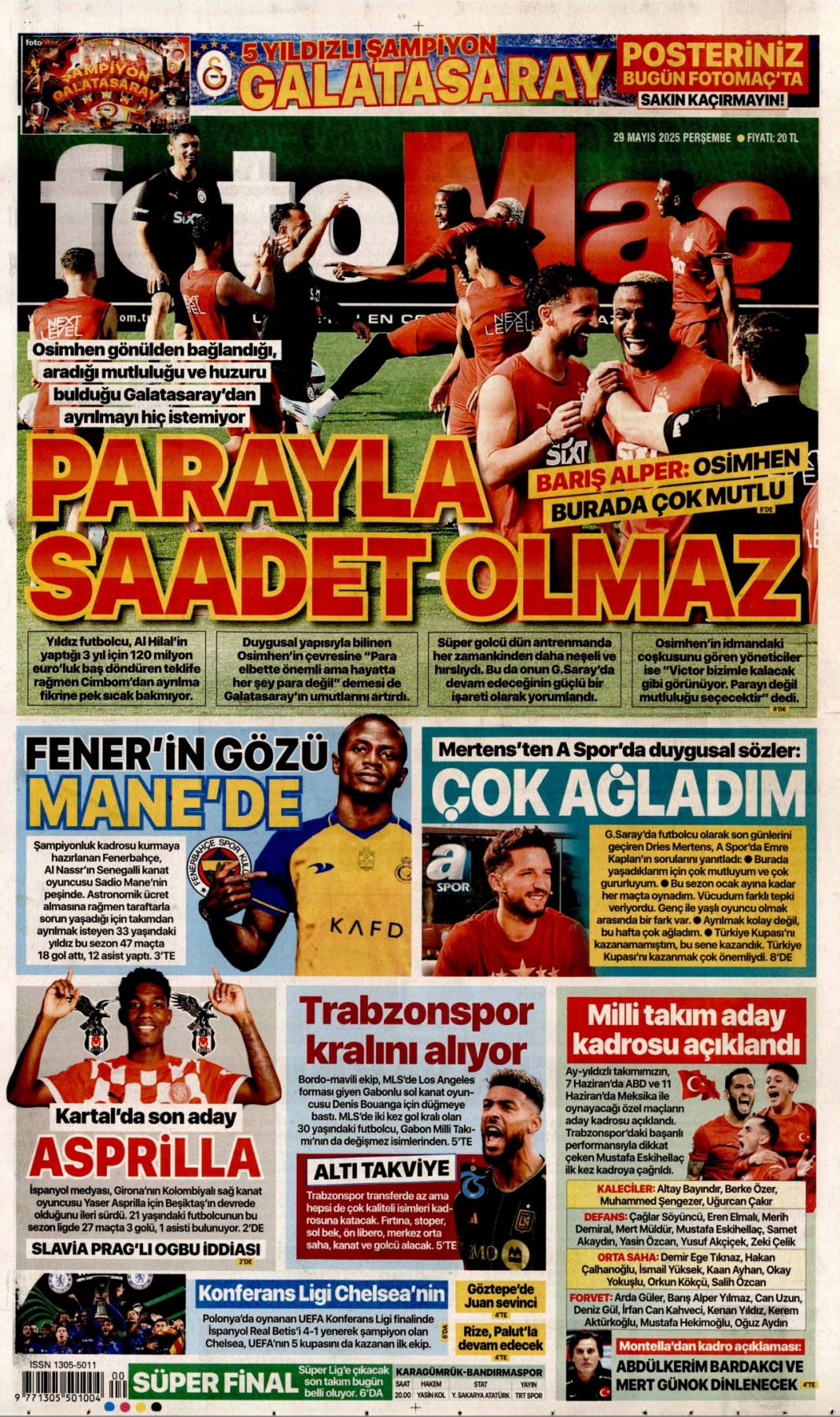 Hadi Açıkla! Maliyeden Nerden Buldun Sorusu: 29 Mayıs 2025 gazete manşetleri 20