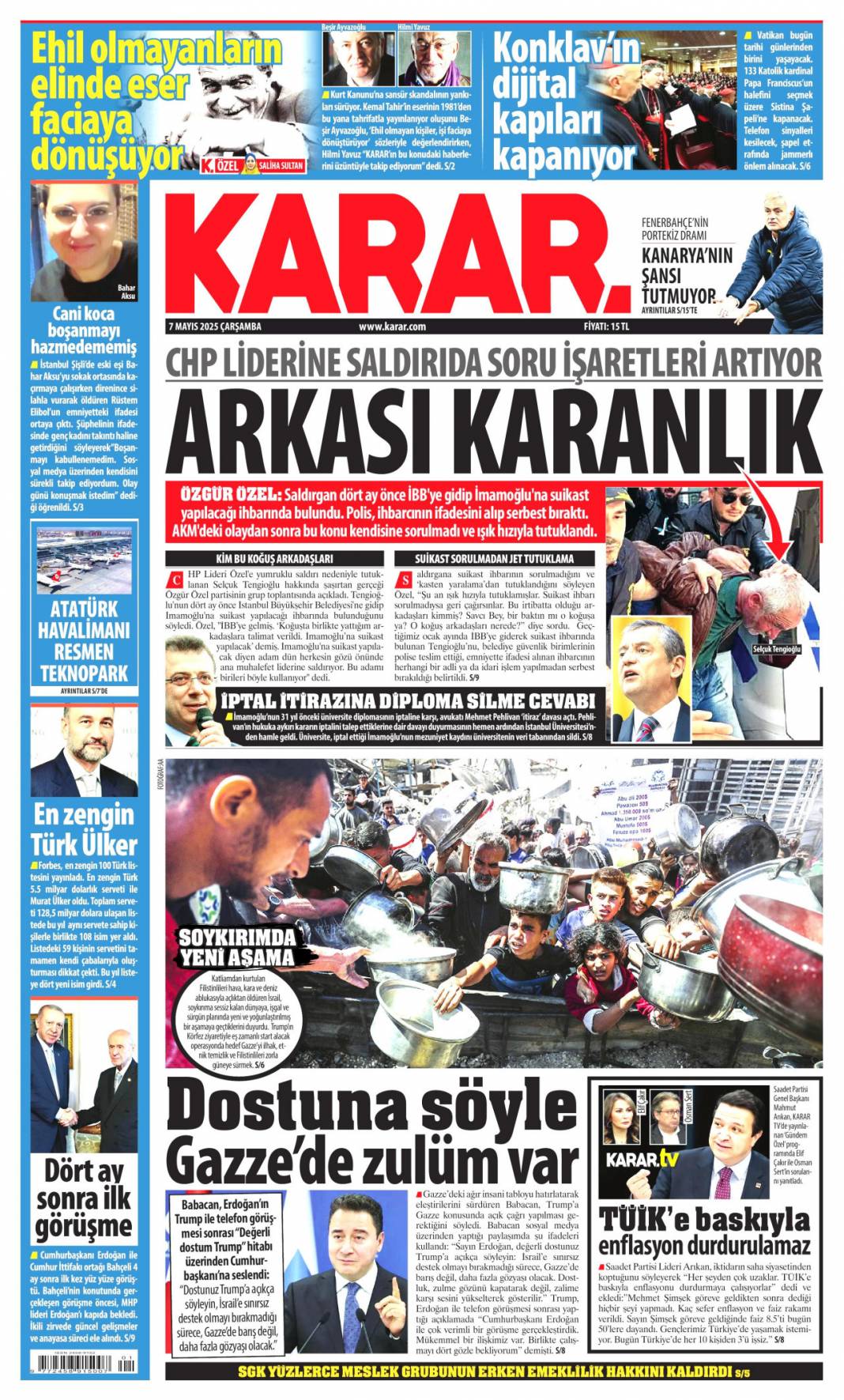 Hainliği gazetecilik diye pazarladılar: 7 Mayıs gazete manşetleri 7