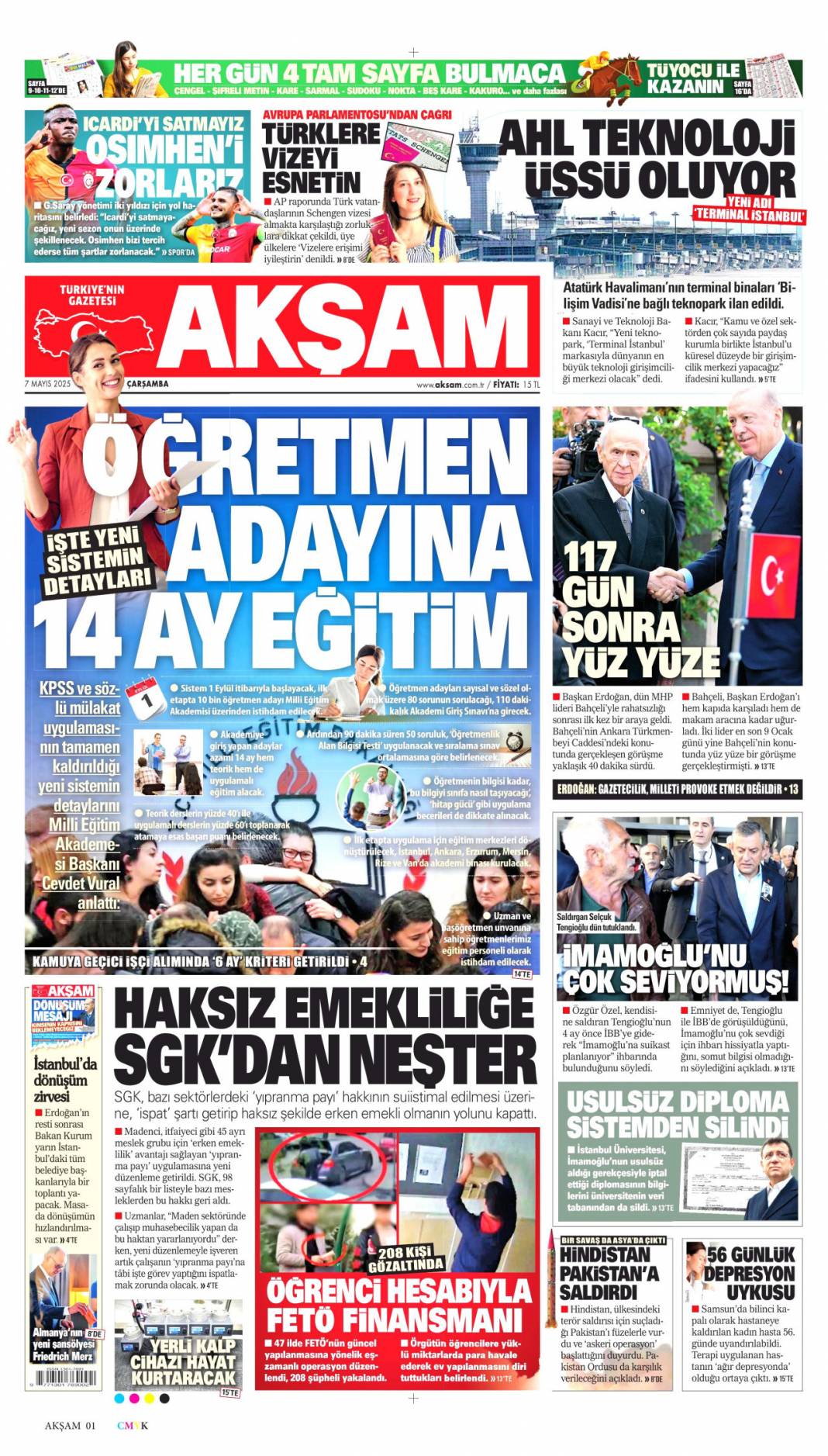Hainliği gazetecilik diye pazarladılar: 7 Mayıs gazete manşetleri 8