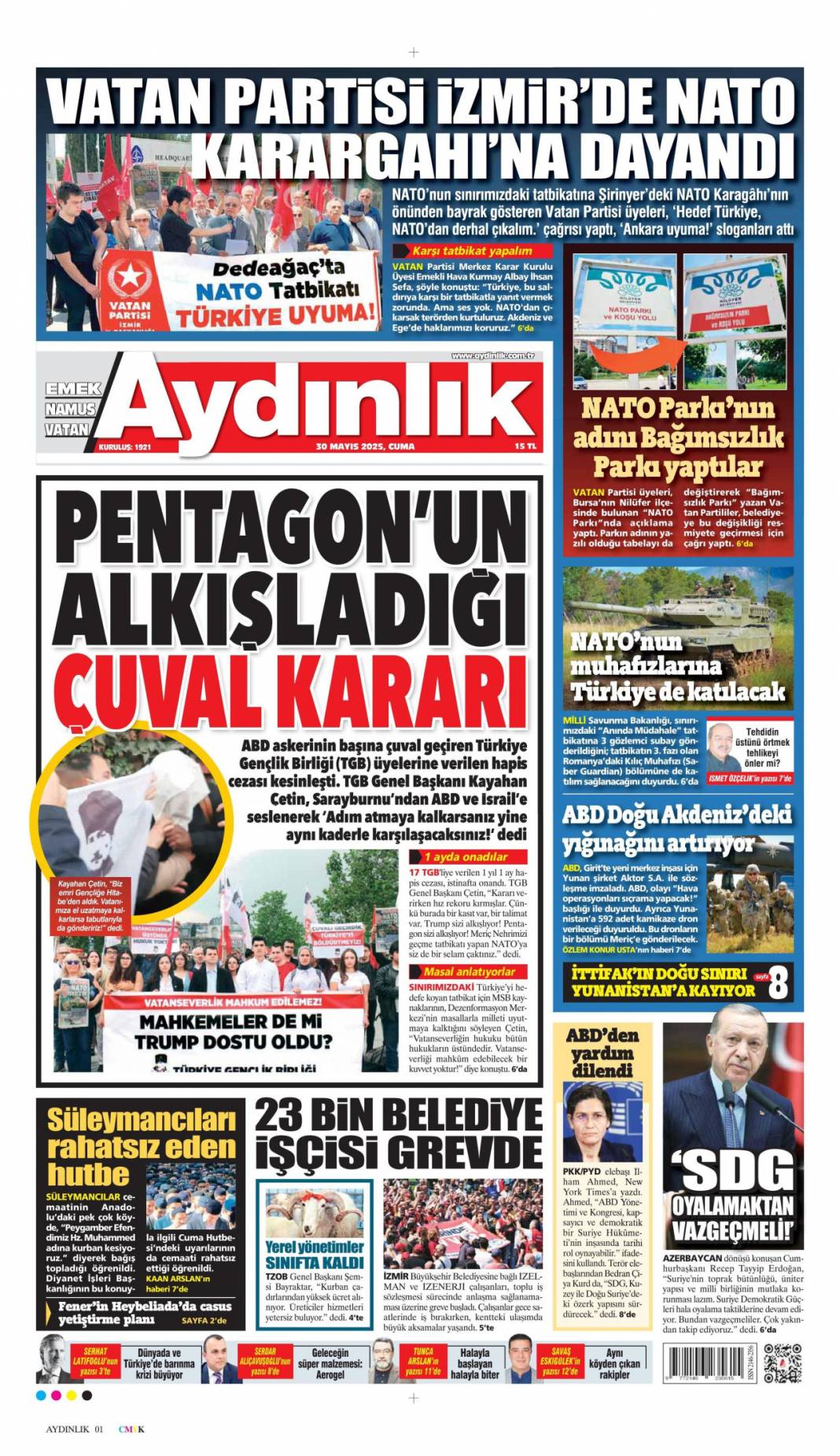 Fetih ruhu lafla değil eserlerle yaşıyor: 30 Mayıs 2025 Cuma gazete manşetleri 8