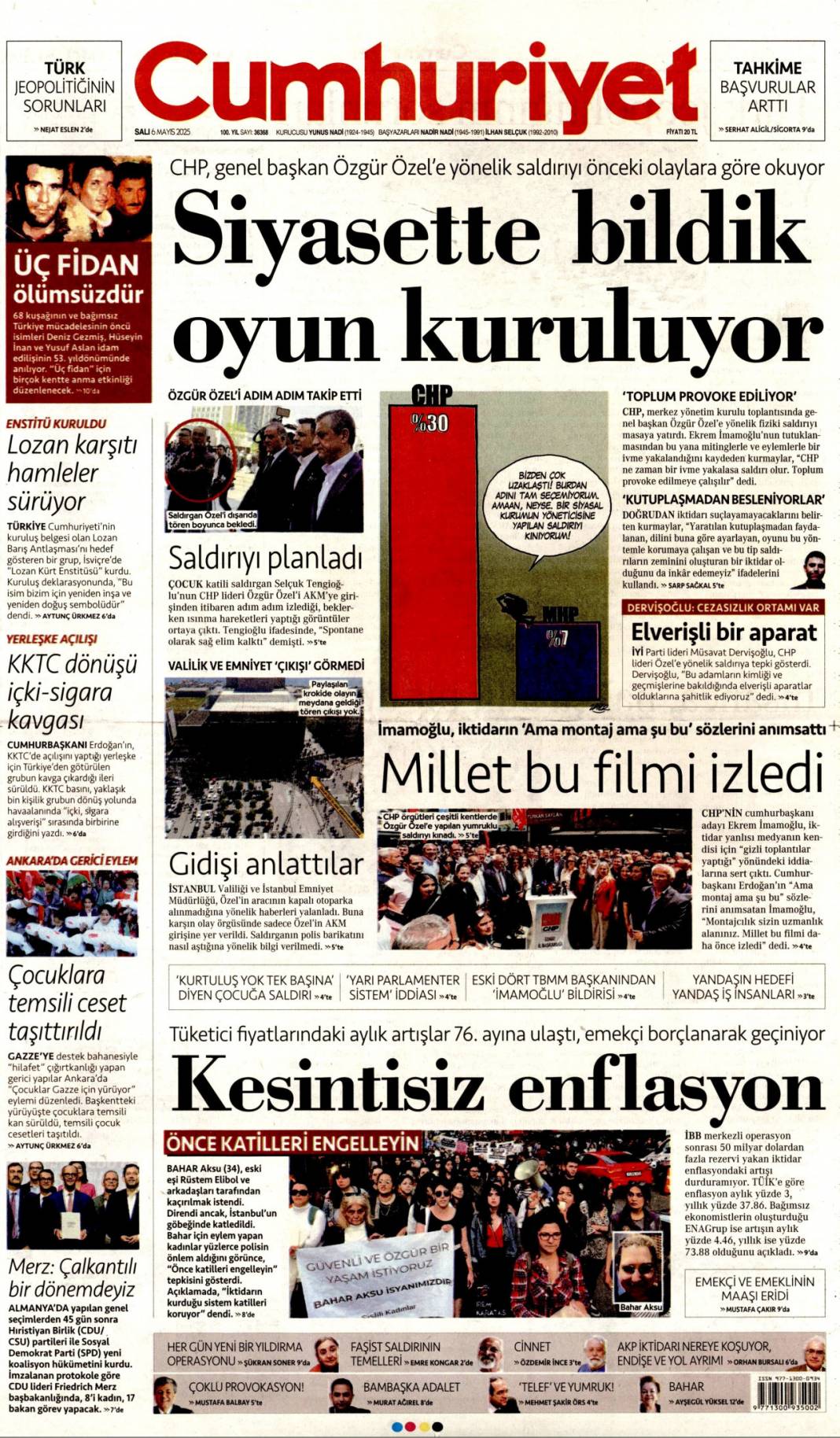 Mossad'ın bombalı tuzağına MİT darbesi! 6 Mayıs 2025 Salı gazete manşetleri 6