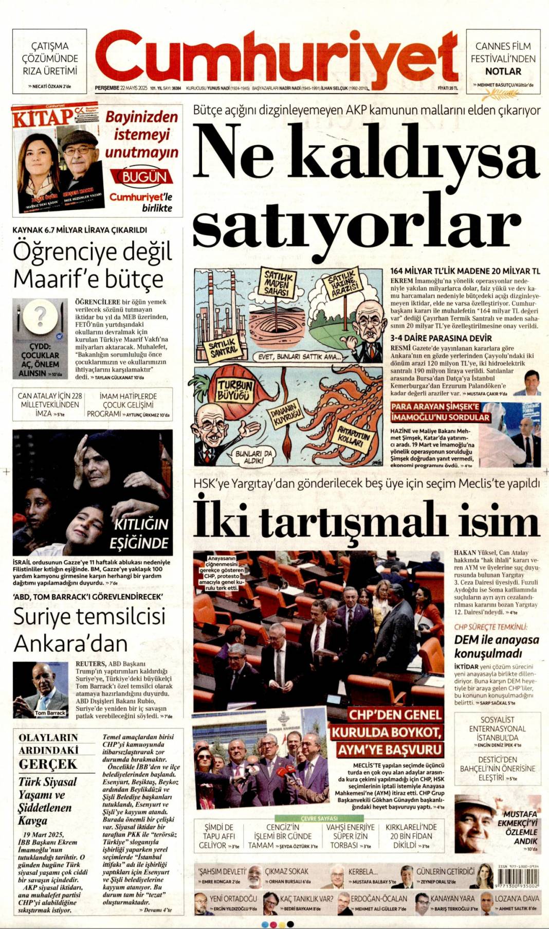 Gazze cehennemi yaşıyor: 22 mayıs 2025 Perşembe, gazete manşetleri 4