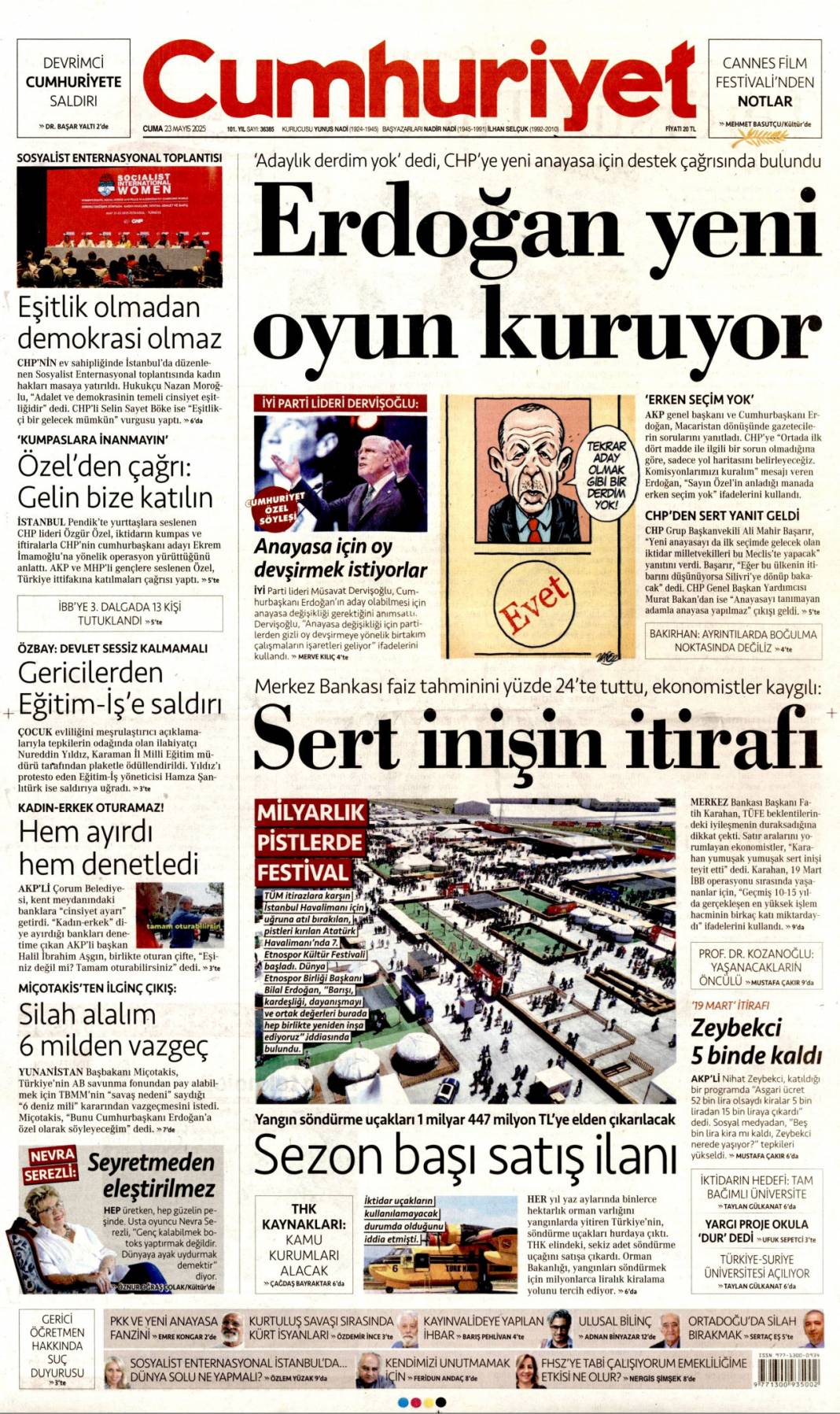 Rüşvet çarkının faturası halka kesildi: 23 Mayıs 2025 Cuma gazete manşetleri 5
