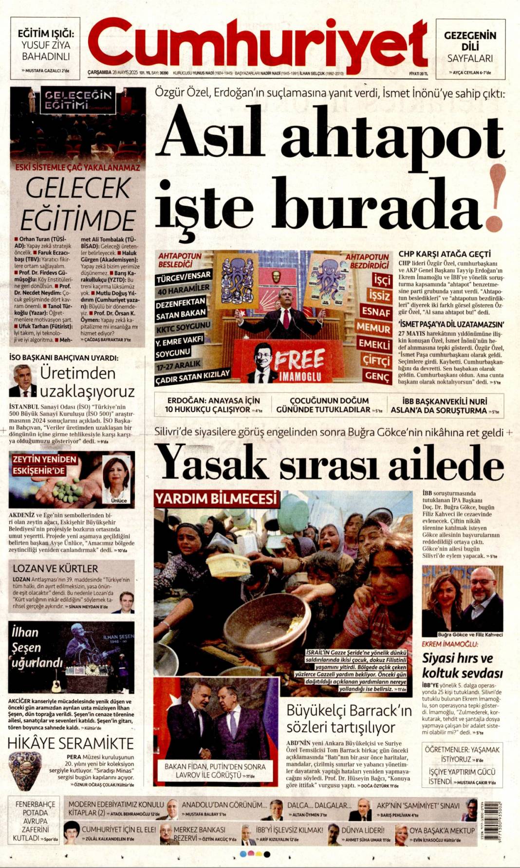 Darbe anayasasından mutlaka kurtulacağız: 28 Mayıs 2025 Çarşamba, gazete manşetleri... 4