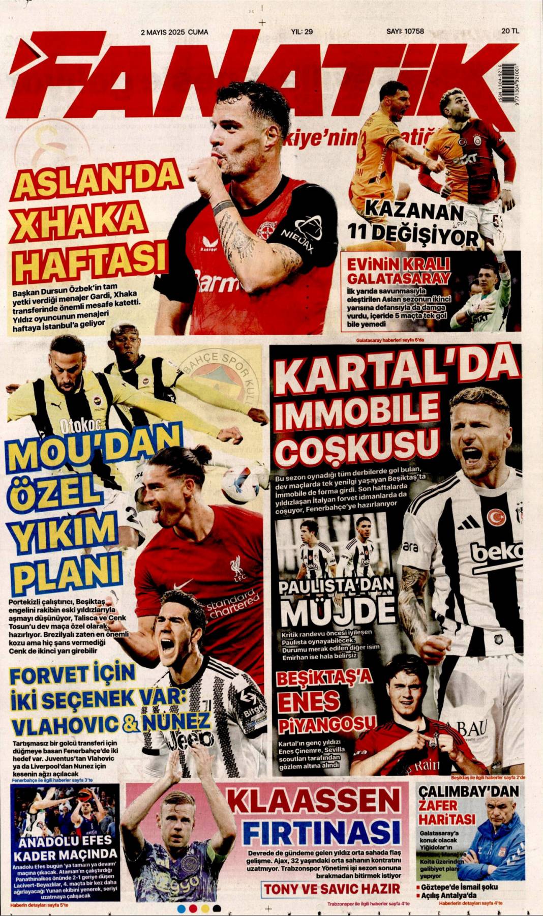 Alın terinin ve emeğin yüzyılı: 02 Mayıs 2025 Cuma gazete manşetleri 16