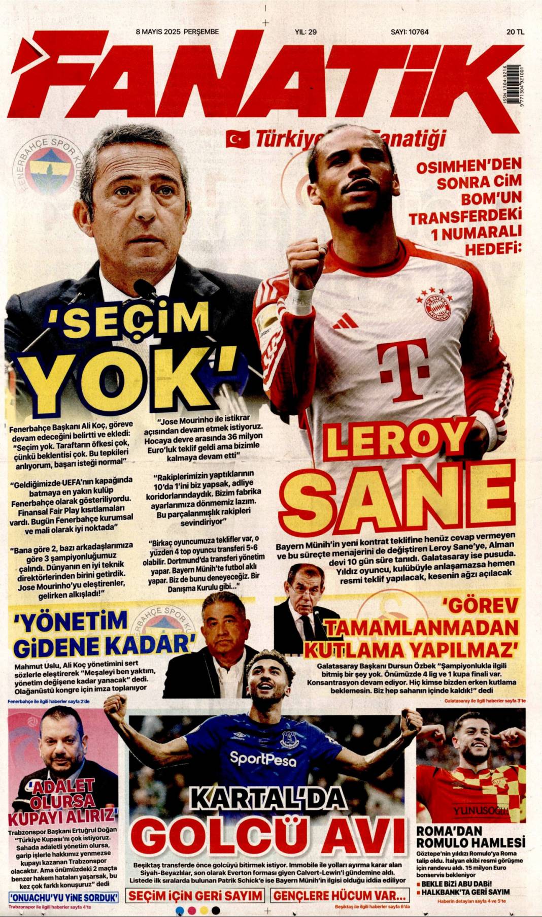 Arı kovanına çomak soktum ama korkum yok: 8 Mayıs 2025 Perşembe gazete manşetleri... 16