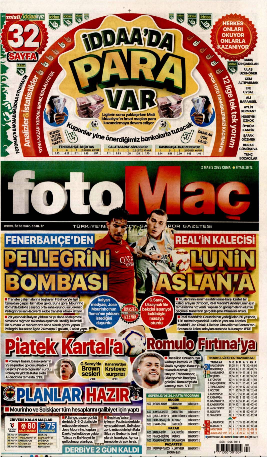 Alın terinin ve emeğin yüzyılı: 02 Mayıs 2025 Cuma gazete manşetleri 15