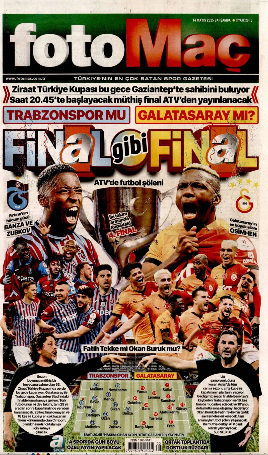 En kritik iş MİT'te: 14 Mayıs 2025 Çarşamba, güncel gazete manşetleri.... 15