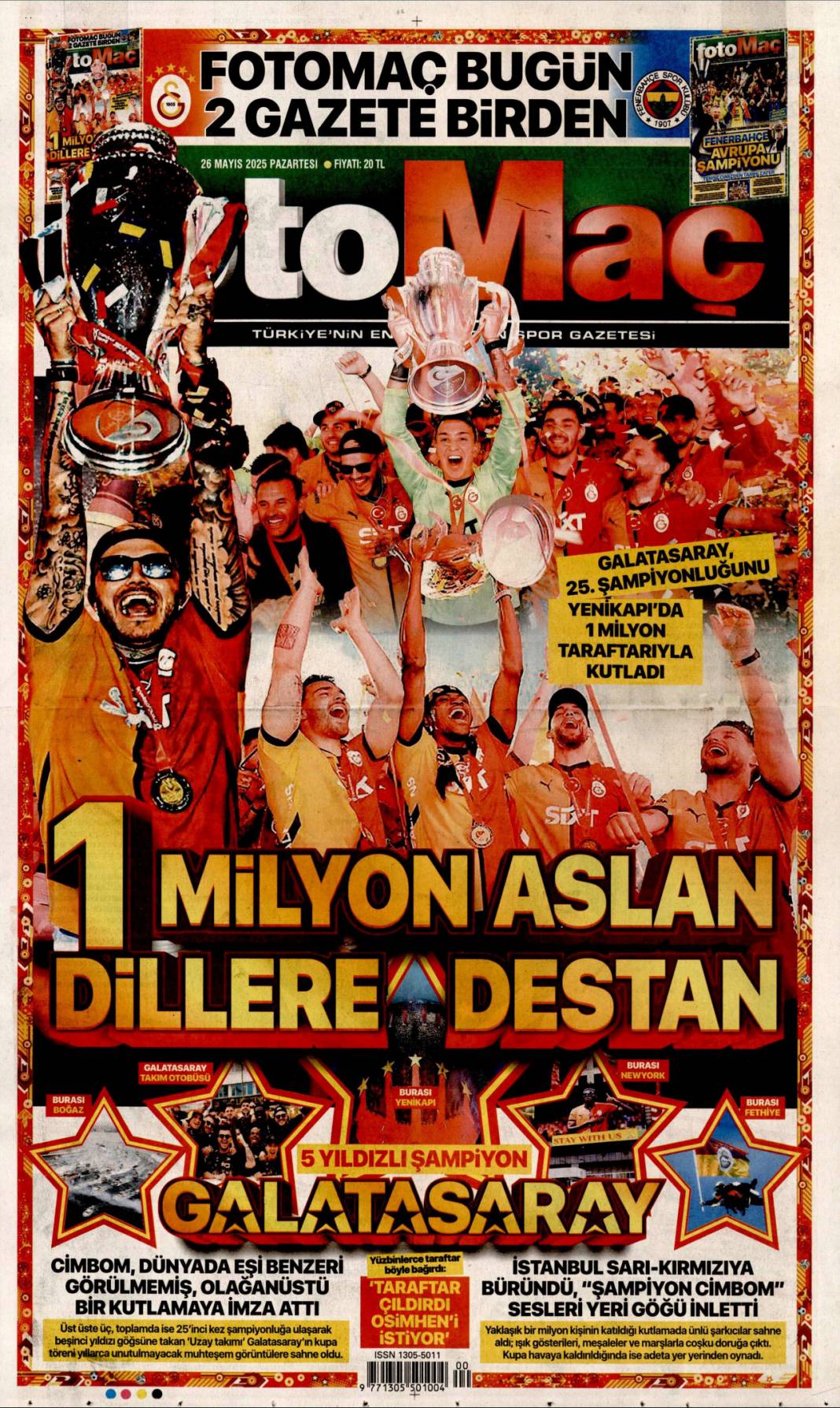 Savcıya Papalı Ağacalı tehdit: 26 Mayıs 2025 Pazartesi, güncel gazete manşetleri 18