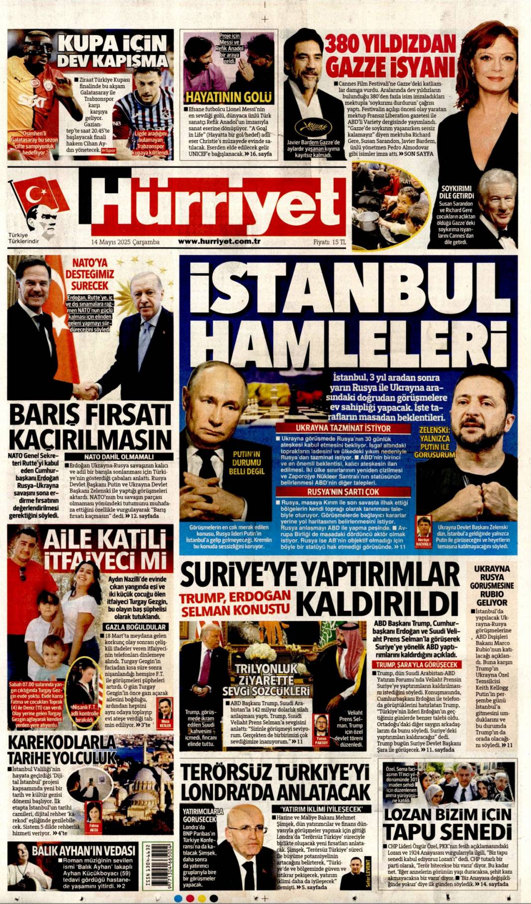 En kritik iş MİT'te: 14 Mayıs 2025 Çarşamba, güncel gazete manşetleri.... 2